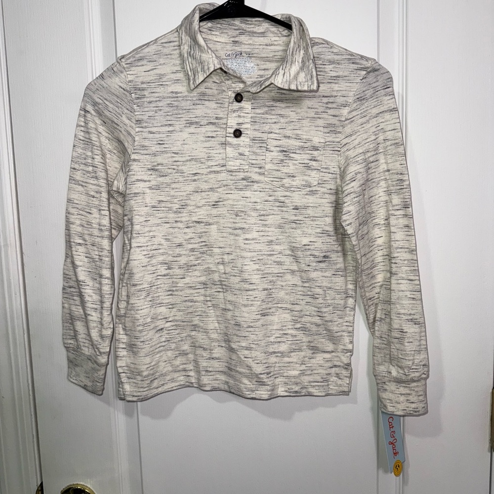 Cat & Jack Cream Long Sleeve Shirt